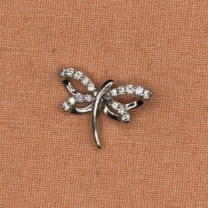 925 SAI Sterling Silver Dragonfly with Clear Stones Pendant
